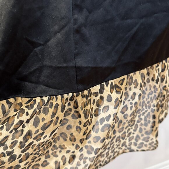 Cacique Black with Leopard Trim RUNS SMALL EUC - Picture 5 of 7